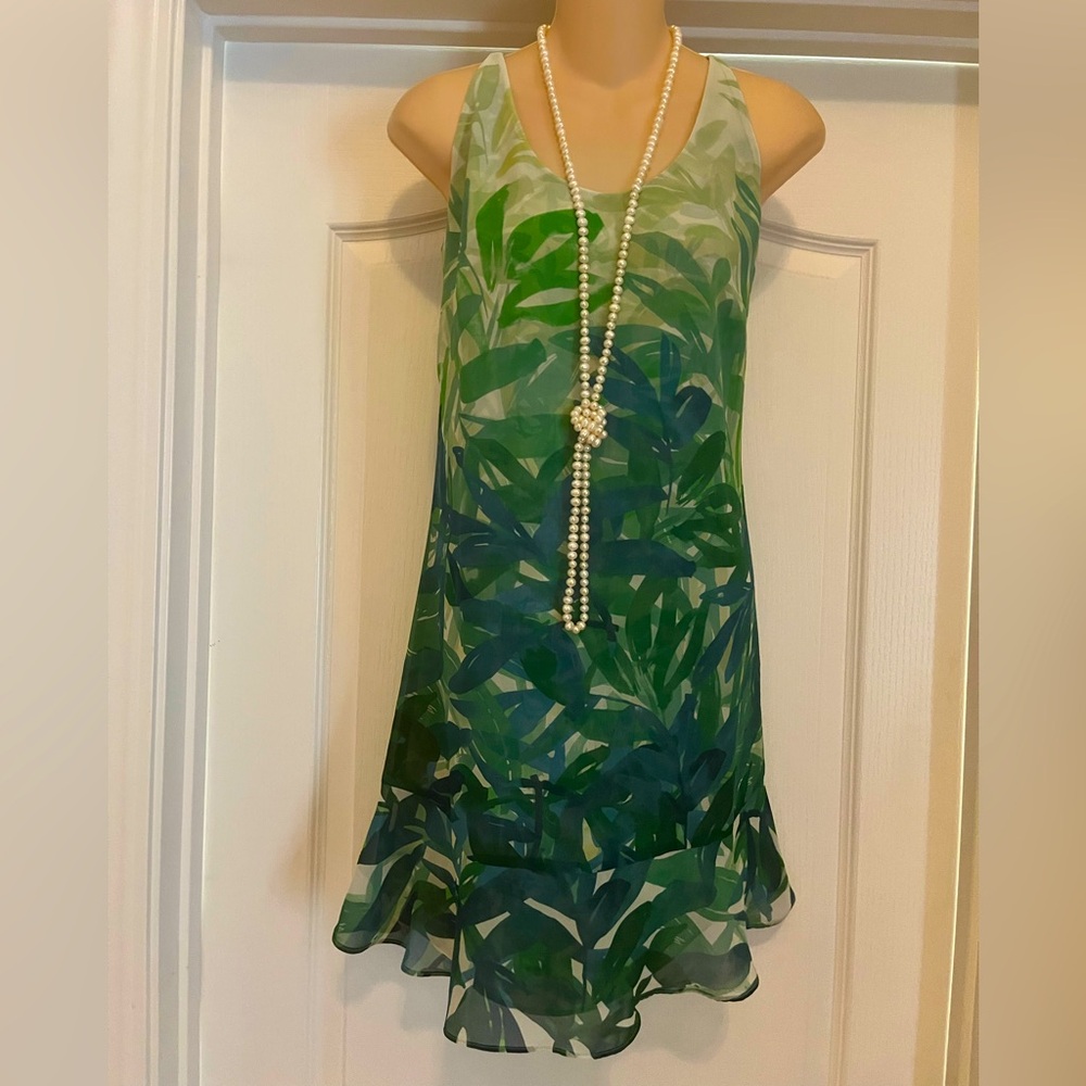 CAbi “Castaway” Tropical Print Dress.  Size S. - Picture 3 of 10